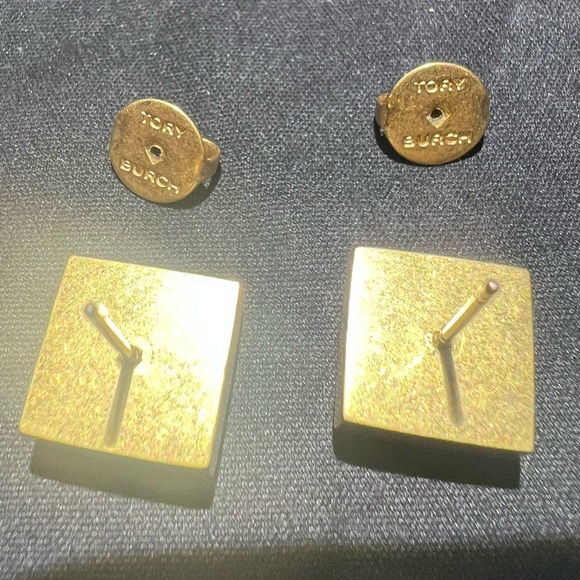 Tory Burch Two-Tone Studs - Picture 3 of 4